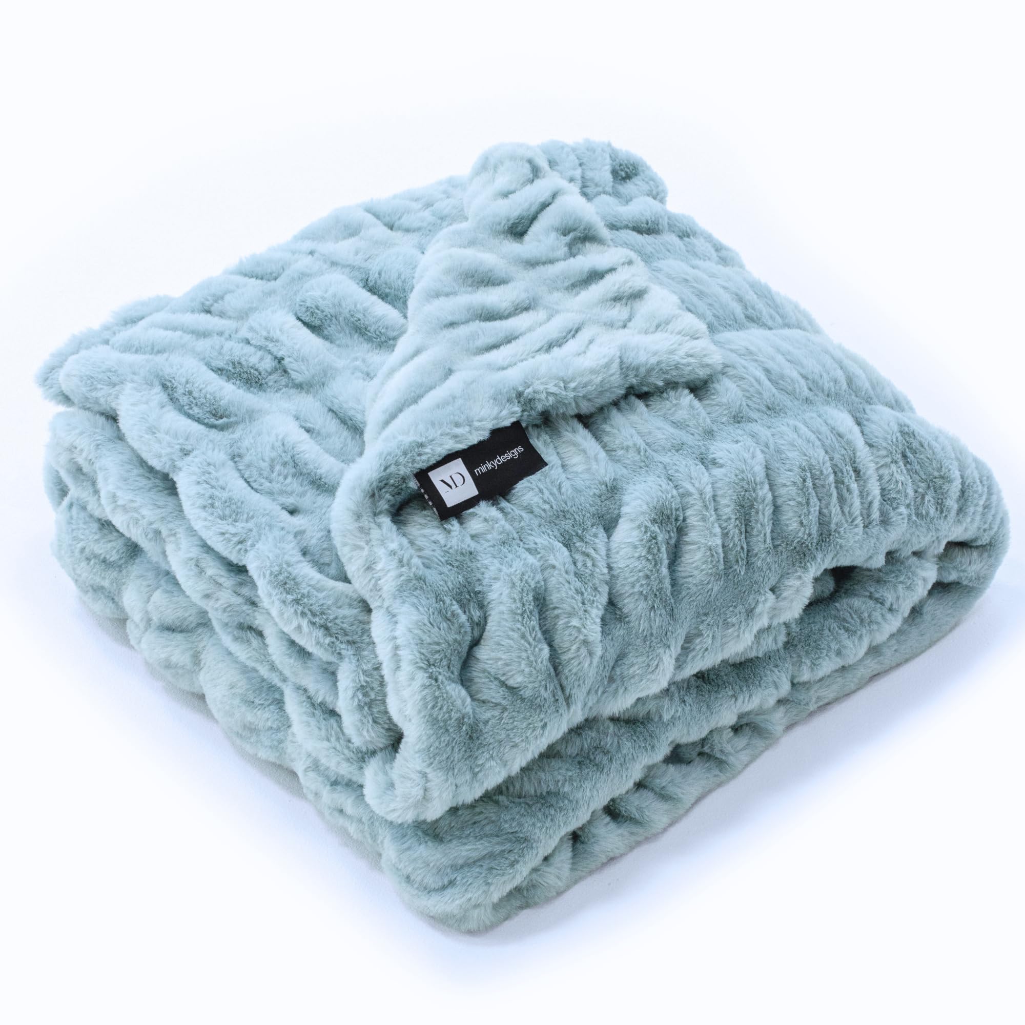 Minky Designs Glacier Glide Ultra Soft Faux Fur Throw Blanket for Home - Fluffy, Warm & Luxurious - Chic Collection (Sma